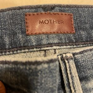 Mother Hustler Ankle Fray Flared Jeans